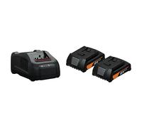 Fein GBA 92604244010 - Batería de Arranque (18 V, 2,0 Ah, 2 baterías de Iones de Litio de 2,0 Ah + Cargador, para AMPShare/Bosch Professional 18 V, Corto Tiempo de Carga, Corriente de Carga de 8