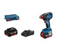 Bosch Professional 18V System atornillador de impacto a batería GDX 18V-200 (par máx. 200 Nm, incl. 2 baterías GBA 18V 4.0Ah, cargador rápido GAL 18V-40, L-Case)