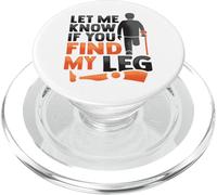 Amputado Broma Diseño de prótesis de Pierna para un amputado de Pierna PopSockets PopGrip para MagSafe