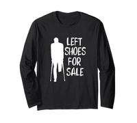 Amputado de Pierna Humor Broma Diciendo Zapatos Izquierdos para La Venta Presente Manga Larga