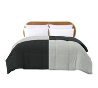 Amrapur Modern Threads Pacific Coast Textiles Reversible Down Alt Comforter, Polyester, Anthracite/Silver, Queen