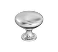 Amrico | Perilla del gabinete | Cromo pulido | 1-1/4 pulgadas (32 mm) de dimetro | Edona | Pomo del cajn | Herrajes para gabinetes (paquete de