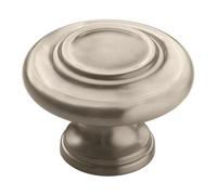 Amrico | Perilla del gabinete | Nquel satinado | 1-3/4 pulgadas (44 mm) de dimetro | Inspiraciones | 1 paquete | Pomo del cajn | Herrajes par