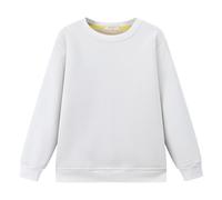 amropi Niños Sudadera de Forro Polar Sweatshirt Invierno Pullover Caliente Sherpa Suéter Blanco, 8-9 años