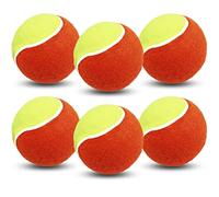 AMRTA Pelotas de tenis para niños, suaves, elásticas, de baja compresión, sin presión, valor a granel, paquete de 6/12/18/24, herramienta de entrenamiento para jóvenes principiantes al aire libre (6