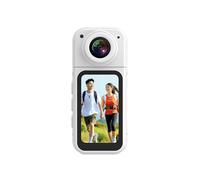 AMRTTWY Cámara de acción, Cámara de Pulgar con Pantalla HD, giratoria a 180°, minicámara de acción magnética de Bolsillo for Deportes al Aire Libre y Ciclismo.,para Ciclismo,Motocicleta(32G,White)