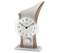AMS Reloj de mesa moderno con mecanismo de cuarzo, funciona con pilas, estilo moderno, 26 cm - 1139