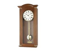 AMS. Reloj de péndulo inalámbrico Florencia 5014/1, Westminster, grande, para salón, madera, fabricado en Alemania