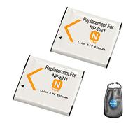 Amsahr B-NPBN1-2CT- Cámara Digital de Repuesto y batería de videocámara para Sony NPBN1, Cyber Shot DSCT110 (Gris)