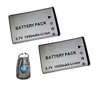 amsahr - Batería de Repuesto para cámara Digital y videocámara Casio NP-90, EX-H10 de Paket-2 (Incluye Funda para Objetivo)