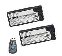 amsahr - Batería de Repuesto para cámaras Digitales y videocámaras Sony NP-FC11, FC10 y Sony NP-of-2 (Incluye Funda para Objetivo)