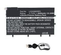 Amsahr LIS3096ERPC-05 - Batería de reemplazo para Sony LIS3096ERPC, Sony SGP321, SO-03E, Xperia Tablet Z (Incluye Mini ratón óptico) Color Gris