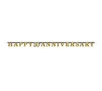 amscan 10022823 - Banderines con letras de aniversario (3 m x 17 cm, 1 unidad)