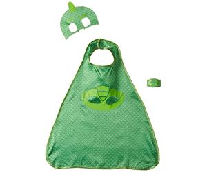 amscan 10132446 Juego de disfraz de capa verde con máscaras de PJ Gekko diseño, 4-8 años-1 pieza