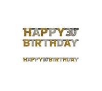 Amscan - 120207 2,4 M x 16 cm dorado celebración 30th Cumpleaños Prismatic Carta Banner