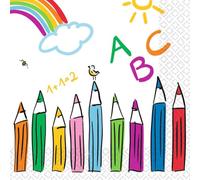 amscan 20 servilletas de comienzo escolar ABC