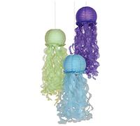 amscan 242193 - Faroles colgantes de medusas para fiesta de deseos de sirena, paquete de 3
