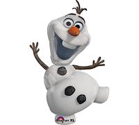 Amscan 2831601 - Super Shape Frozen Olaf, tamaño aprox. 58 x 104 cm, globo de helio, cumpleaños, decoración