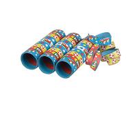 Amscan - 350233 - 3 serpentinas Cohetes - Estrellas - Globos - 14 mm x 4 m