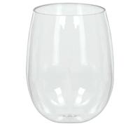 Amscan 350598 Vino-12 oz | 55 cm | Transparente | 20 piezas vino sin tallo