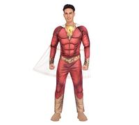 amscan-361-9906143_0192937138502 amscan-Disfraz de superhéroe Shazam para adultos, grande, 1 unidad, Color rosso, L (9906143EU)