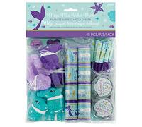 amscan 3900161 - Mermaid Wishes Party Mega Value Favours Pack - 48 Piezas