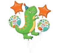 Amscan 4067001 - Ramo de globos de aluminio para fiesta de dinosaurios Dino-Mite - 5 piezas