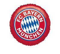 amscan 4133501 FC Bayern München Globo de Papel de Aluminio, Relleno de Helio, decoración para Fiestas en el Club de Fans o Fiesta de fútbol, Regalo para Fans de Baviera, Globo Redondo