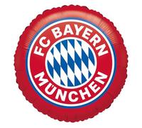 amscan 4133501 FC Bayern München Globo de Papel de Aluminio, Relleno de Helio, decoración para Fiestas en el Club de Fans o Fiesta de fútbol, Regalo para Fans de Baviera, Globo Redondo