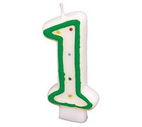 Amscan - 550281 - Vela Dois número 1, modelo aleatorio, existen varios colores