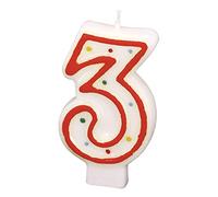amscan 550283 - Vela con número 3, diseño de Lunares