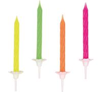 Amscan - 551819 - 10 velas cumpleaños neón