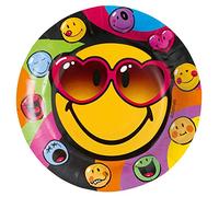 Amscan - 552426 - 8 platos Smiley Express diámetro - 23 cm , color/modelo surtido
