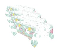 amscan 571929 - Mantel de plástico para Fiesta de cumpleaños Infantil de Unicornio mágico - 1,37 m x 2,6 m (Paquete de 4)