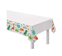 Amscan 572270 Party Dino-Mite - Funda de plástico para mesa (1 unidad, color blanco transparente)