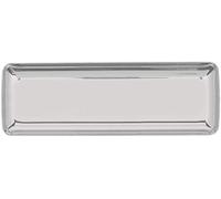 Amscan - 6,3 x 19 cm 10 bandejas rectangulares de plástico Mini, Plata