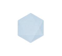 amscan - 6 platos desechables hexagonales Vert Decor de 15,8 x 13,7 cm, color azul - Vajilla desechable de bambú y caña de azúcar - Vajilla sostenible para fiestas de cumpleaños, barbacoas