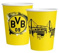 amscan 6 vasos de papel amarillo negro 500 ml