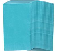 amscan 63215.54 Blue Caribbean - Toallas desechables para invitados, suministros para fiestas, paquete de 40, 4-1/2 x 7-3/4 pulgadas