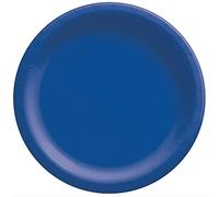 amscan 64015-105 - Plato de papel desechable para postre (20 unidades), color azul