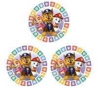 amscan 8 Plates Paw Patrol 2022 Round Paper 18 cm, Papel, Multicolor, Talla única (Paquete de 3)