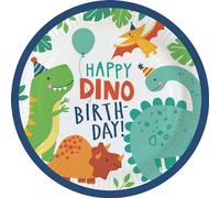 amscan 8 platos dinosaurios