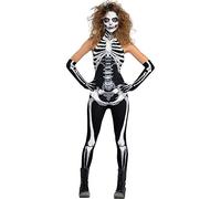 amscan 844608 - Disfraz sexy de esqueleto de Halloween para adultos, talla 10-12