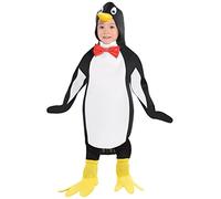 amscan 847159 Disfraz de pingüino para niños de 8 a 10 años, negro/blanco