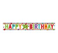 Amscan - 9900022 2,7 m Happy 10th cumpleaños pancarta holográfica