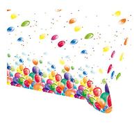 Amscan - 9900324 1,37 m x 2 m globo Fiesta plástico Funda para mesa