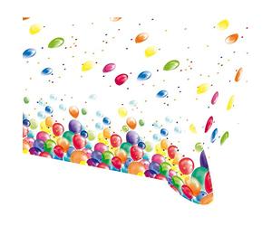 Amscan - 9900324 1,37 m x 2 m globo Fiesta plástico Funda para mesa