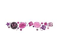 Amscan - 9900578 34 G celebración 18th confeti (Pack de 3)
