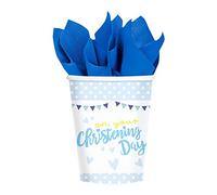 Amscan 9901953 - Vaso azul para bautizo, 266 ml