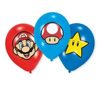 Amscan 9901999 - Globos de látex (6 unidades), de Super Mario Bros